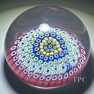 Whitefriars 1975 Glass Art Paperweight Colorful Concentric Millefiori