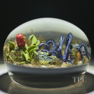 Gordon Smith 2012 Glass Art Paperweight Flamework Ecuadorian Blue Tarantula Spider