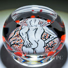 Richard Loesel x Renaud De Putter 2024 Glass Art Paperweight Hand-Painted Nude with Orange Flamework Persimmons