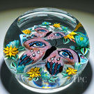 Richard Loesel x Renaud De Putter 2024 Glass Art Paperweight Hand-Painted Butterfly with Flamework Decoration