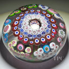 Antique Clichy Glass Paperweight Complex C-Scroll Millefiori with Rose Canes