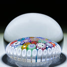 Miniature Michael Hunter Twists Studio 2024 Glass Art Paperweight Millefiori Closepack with Picture Murrine & Rose Canes