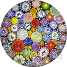 Michael Hunter Twists Studio 2024 Glass Art Paperweight Millefiori Closepack with Picture Murrine & Rose Canes