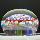 Antique Clichy Glass Paperweight Complex C-Scroll Millefiori with Rose Canes