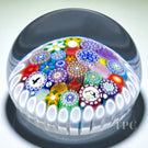 Miniature Michael Hunter Twists Studio 2024 Glass Art Paperweight Millefiori Closepack with Picture Murrine & Rose Canes