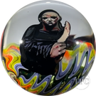 Stephen Boehme 2024 Glass Art Marble w/ Figural Murrine Michael Myers Halloween Theme