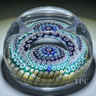 Whitefriars 1977 Faceted Glass Art Paperweight Colorful Concentric Millefiori