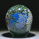 Peter Raos 1999 Glass Art Paperweight Monet's Garden with Colorful Millefiori