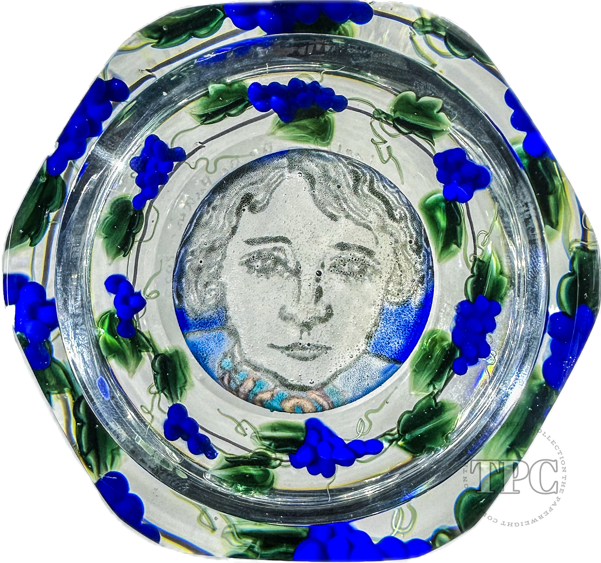 Richard Loesel x Renaud De Putter 2024 Glass Art Paperweight "Colette" Enamels with Flamework Decoration