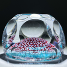 Whitefriars 1974 Faceted Glass Art Paperweight Millefiori Carpet Ground