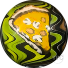 Stephen Boehme 2024 Glass Art Marble Figural Murrine Pizza Sloth with Colorful Wig-wag