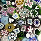 Damon MacNaught 2024 Magnum Glass Art Paperweight Closepack Complex Millefiori, Roses, silhouettes, Hearts & More