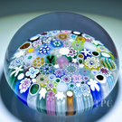 Damon MacNaught 2024 Glass Art Paperweight Closepack Complex Millefiori, Roses, Dogwoods, Hearts & More