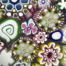 Damon MacNaught 2024 Glass Art Paperweight Closepack Complex Millefiori, Roses, silhouettes, Hearts & More