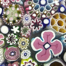 Damon MacNaught 2024 Glass Art Paperweight Closepack Complex Millefiori, Roses, silhouettes, Hearts & More