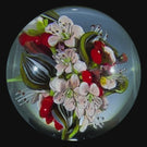 Clinton Smith 2024 Glass Art Marble All Over 360° Pink Cherry Blossoms with Fruit