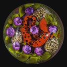 Clinton Smith 2024 Glass Art Marble Double Sided Flamework Lady Bugs & Salamander