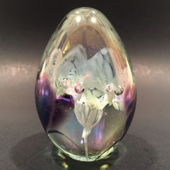 MSH Iridescent Colorful Art Glass Heart Paperweight Signed by Roger Vines deals 3”