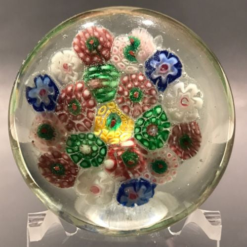 An Antique Chinese good Concentric Millefiori Paperweight c1930