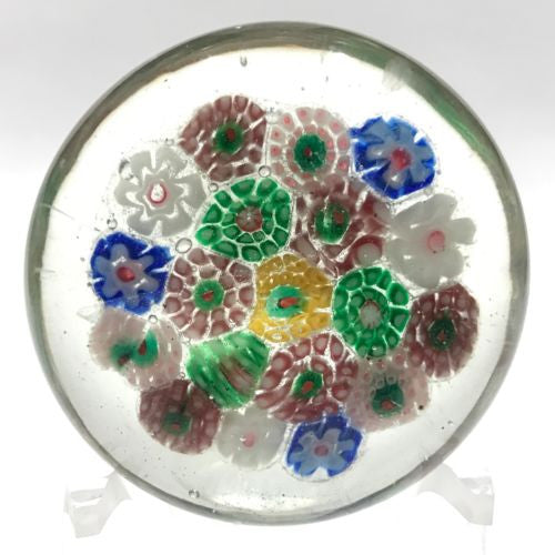 An Antique Chinese good Concentric Millefiori Paperweight c1930