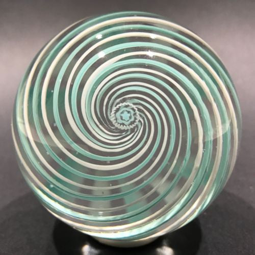 Art Glass Green purchases & White Stretch Swirl 8