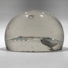 Antique Millville Art Glass tricolored frit Paperweight “From A Friend"