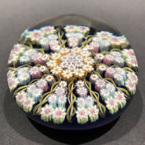 Vintage Perthshire Art Glass Paperweight 11 Twists & Millefiori PP2