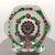 Antique Clichy Faceted Art Glass Paperweight Concentric Millefiori w/ 12 Roses