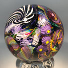 Huge Signed James Alloway Art Glass Marble Dichroic Millefiori & Twists "Dichrodellic"