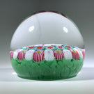 Vintage Murano Art Glass Paperweight Concentric Ruffled Millefiori