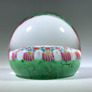 Vintage Murano Art Glass Paperweight Concentric Ruffled Millefiori