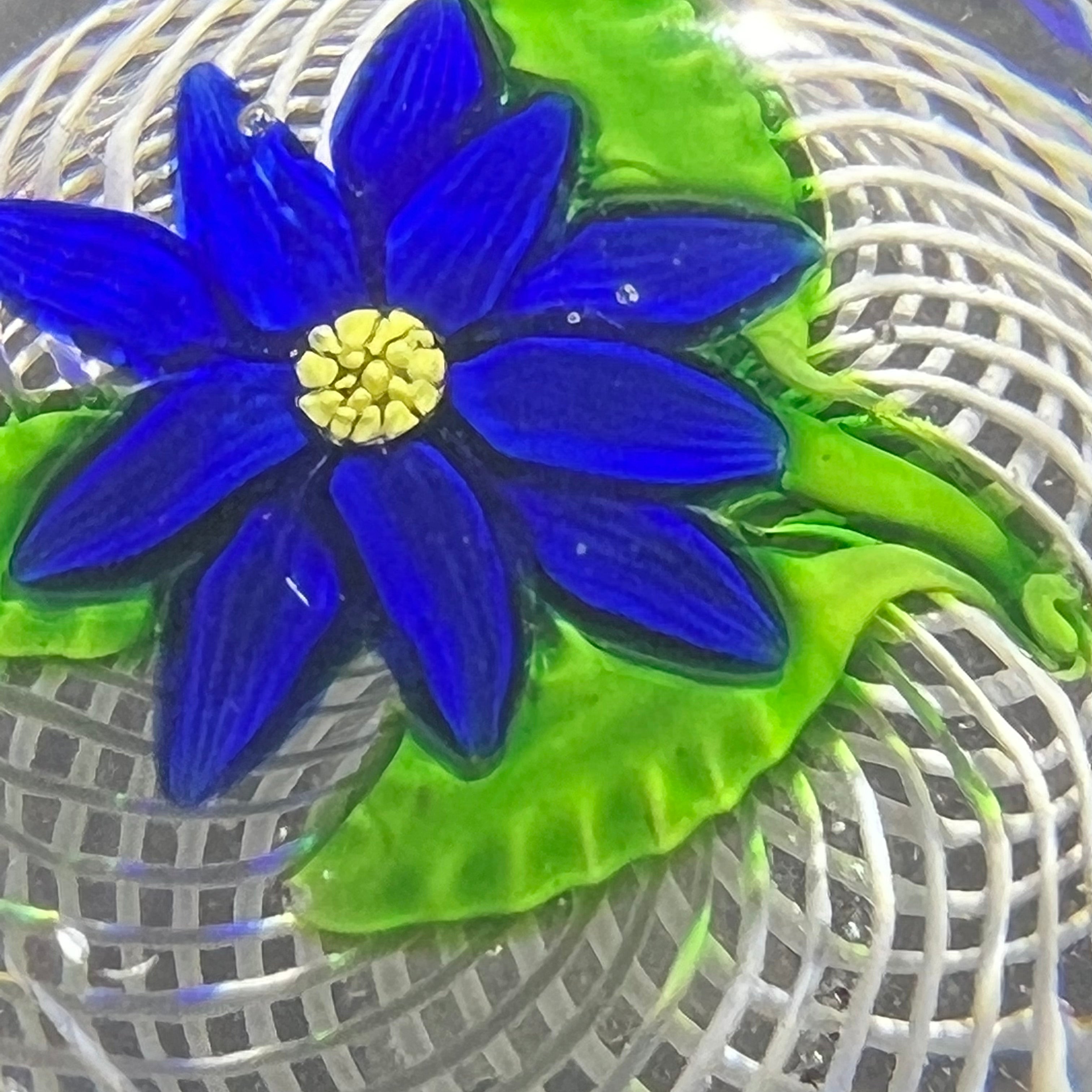 Blue Flower Paperweight