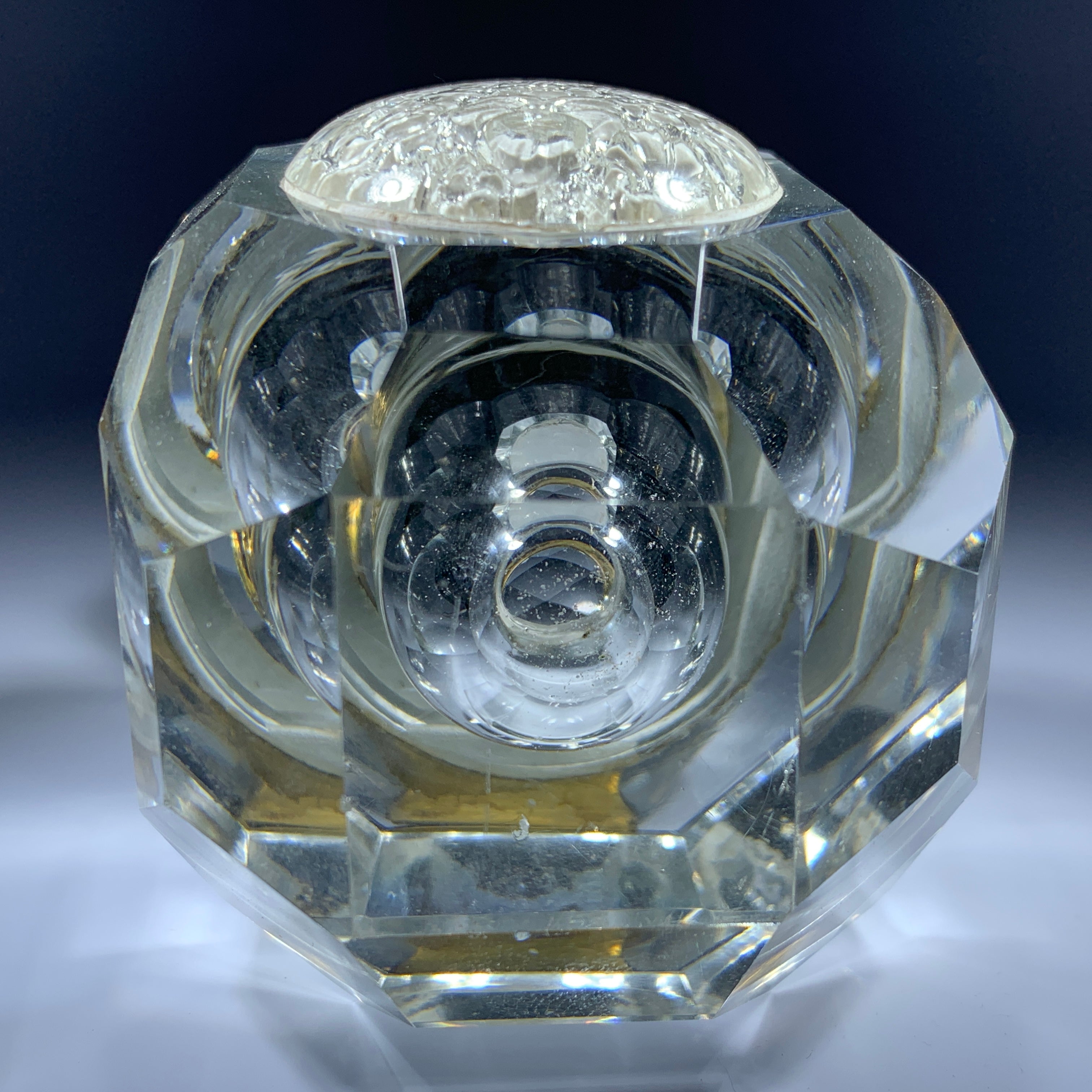 French mid century crystal inkwell 1