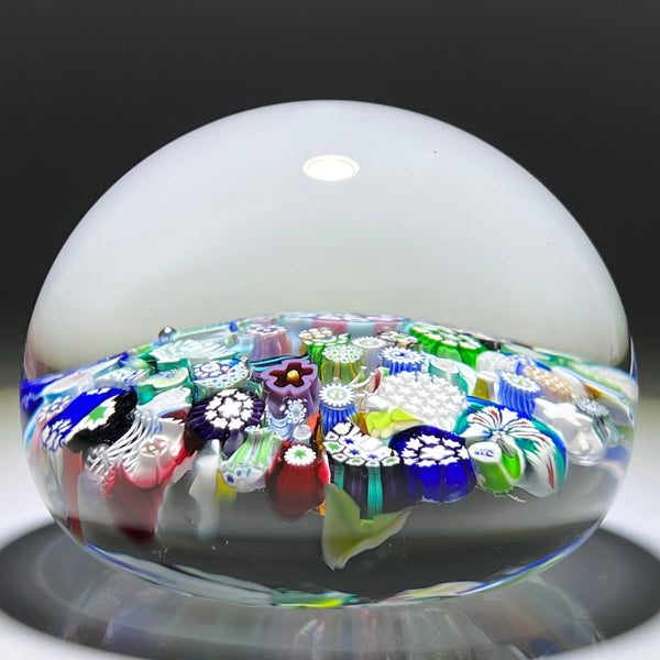 John Deacons 2018 Large Glass Art Paperweight Complex Millefiori End-o