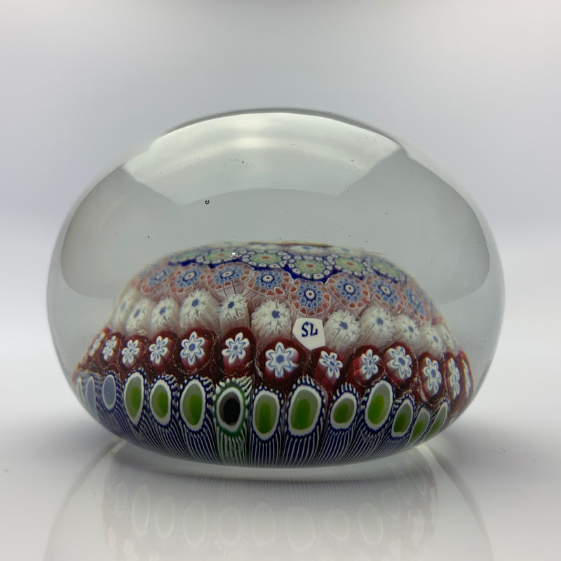 Very Rare Signed Antique Saint-Louis Art Glass Paperweight Close Conce