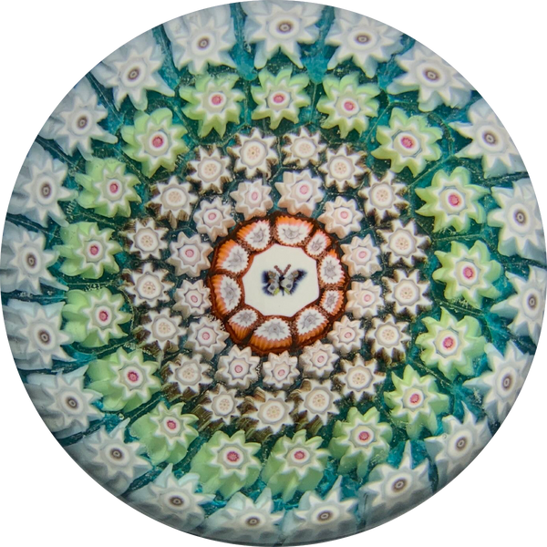 Perthshire Paperweights PP107 Complex Concentric Millefiori With Butte