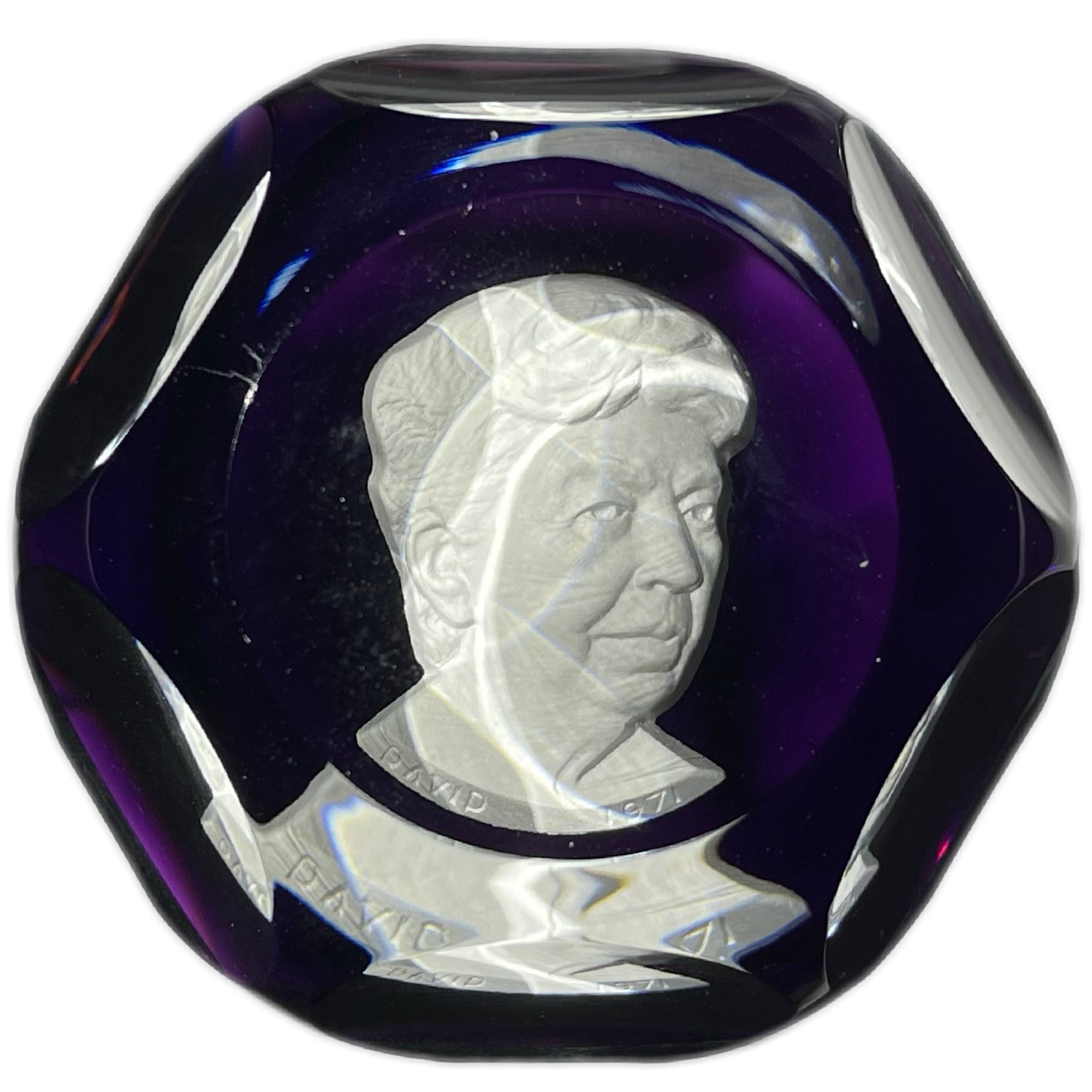 Sold At Auction: (4 Pc) Baccarat Crystal Sulphide Cameo, 48% OFF